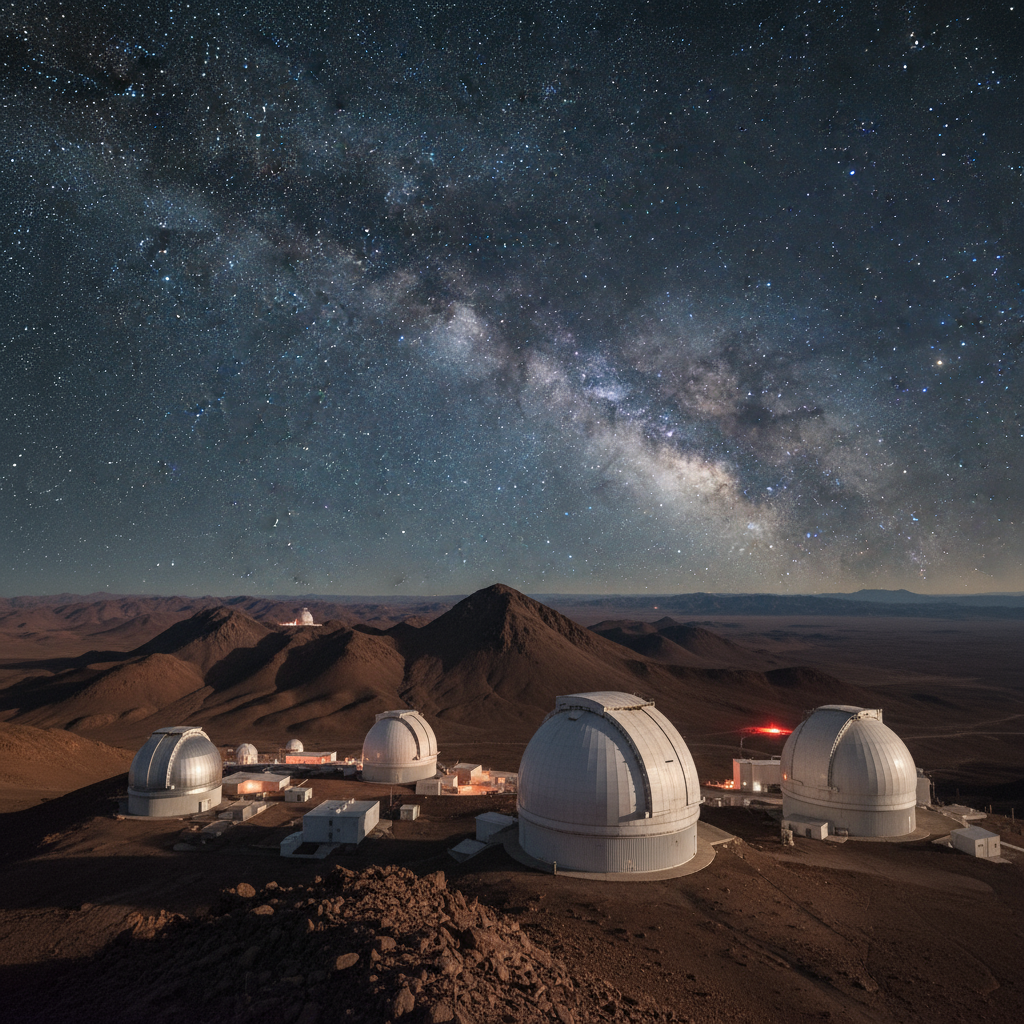 Chile es un gigante astronómico que tendrá el 70% de la capacidad de Observación global en la próxima década gracias a sus cielos espectaculares, especialmente en el desierto de Atacama. Chile es un gigante astronómico que tendrá el 70% de la capacidad de Observación global en la próxima década gracias a sus cielos espectaculares, especialmente en el desierto de Atacama.